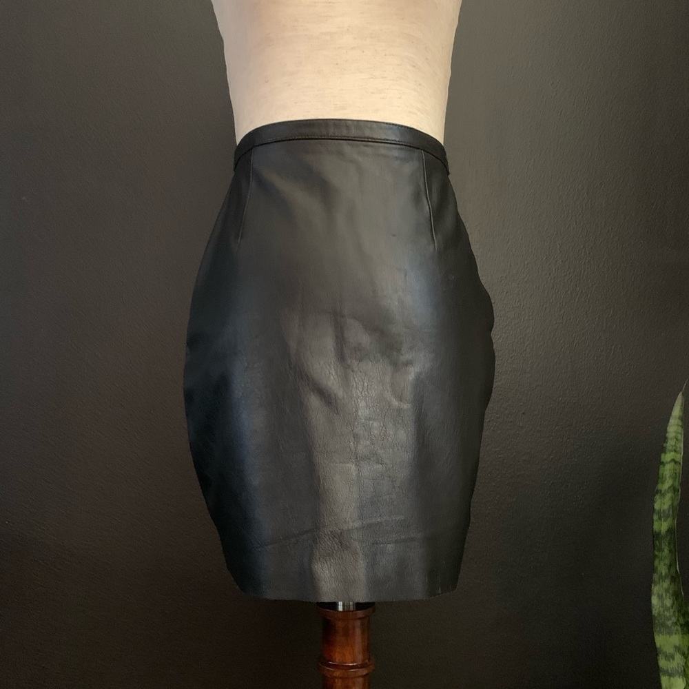 90’s Leather Mini Skirt